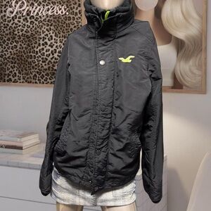 Hollister Navy Jacket W/ Green Bird Logo
